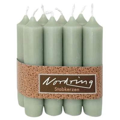 Abbildung von Nordring 8 Stück Stabkerzen pastellgrün 2,2 x 11 cm hoch