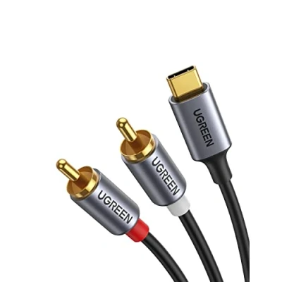 Abbildung von UGREEN USB C auf Cinch Audio Kabel Type 2RCA Stereo Adapterkabel kompatibel mit iphone 16 Serie, Huawei P60/50/40, Galaxy S24 Ultra/S24+/S24, iPad Pro/Air, MacBook Pro, Mac mini M4(1,5m)