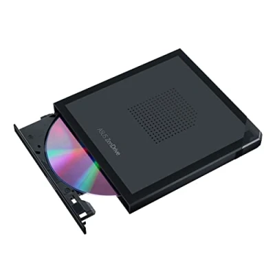 Abbildung von ASUS ZenDrive V1M (SDRW 08V1M U) externes DVD Laufwerk und Brenner (integriertes Kabel Storage Design, USB C Schnittstelle, kompatibel mit Windows 11 macOS, M Disc) 90DD02L0 M29000