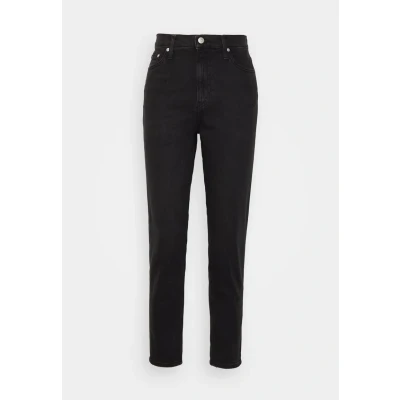 Abbildung von Calvin Klein Jeans MOM Tapered Fit, Damen, Größe: 24, Denim black