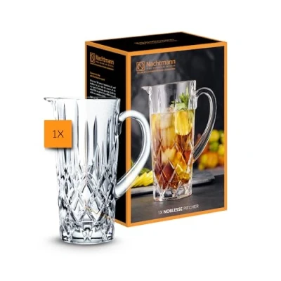 Abbildung von Nachtmann Glas Krug, 1190 ml, Noblesse, 101969, Wasserkrug aus Kristallglas, spülmaschinenfest, Made in Germany