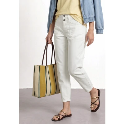 Abbildung von Street One HIGH Waist Barrel LEG Jeans IM Loose FIT Wide Leg, Damen, Größe: 30x28, Off white washed