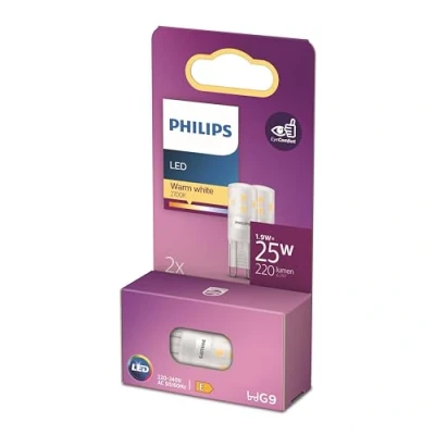 Abbildung von Philips LED Standard Brenner, Ersatz für 25W Halogen, G9 Sockel, warmweißes Licht 2700K, 2er Pack, neue Generation