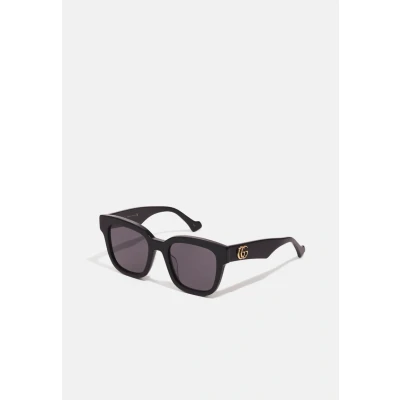 Abbildung von Gucci GG Cateye Square Sunglasses Sonnenbrille, Damen, Größe: 52, Black/grey