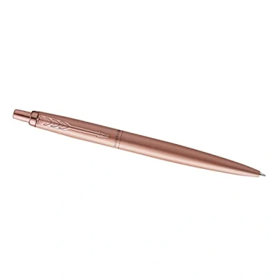 Abbildung von Parker Jotter XL Kugelschreiber Monochrome matte Roségold mittlere Stiftspitze blaue Tinte Geschenkbox