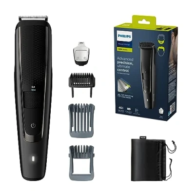 Abbildung von Philips Barttrimmer S5000 Elektrischer Bartschneider für Herren, Kammaufsätzen, Lift und Trim Pro System, 40 einstellbare Schnittlängen, 90 Minuten Akkubetrieb &amp; 1 Stunde Ladezeit (Modell BT5515/75)