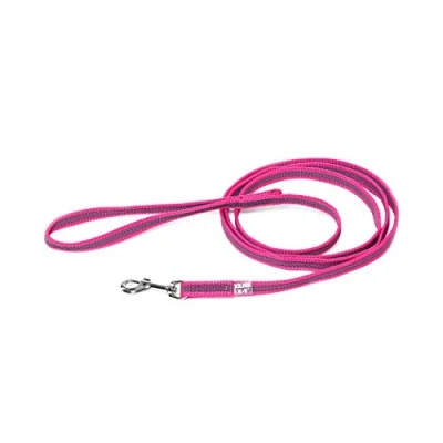 Abbildung von IDC Color &amp; Gray gumierte Leine, 14 mm x 2 m mit Schlaufe, Pink Grau