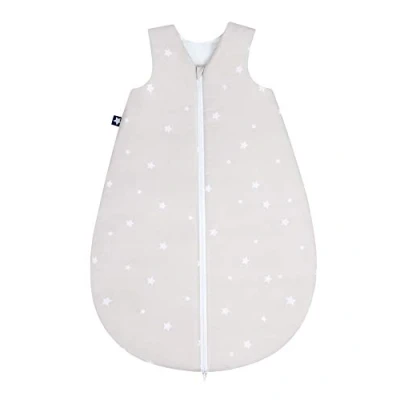 Abbildung von Julius Zöllner Baby Sommerschlafsack aus 100% Baumwolle, Größe 70, 6 12 Monate, Standard 100 by OEKO TEX, made in Germany, Star beige