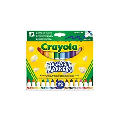 Abbildung von CRAYOLA 12 Filzstifte Kinder Auswaschbar, Ungiftige Mit Maxi Konischer Spitze, Fasermaler Kinder, Ab 3 Jahre, 58 8340
