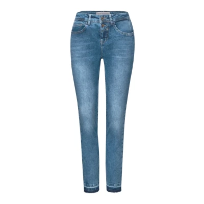 Abbildung von STREET ONE Damen A379026 Jeans im Slim Fit, Medium Blue Wash, 29W x 28L