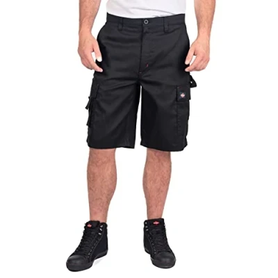 Abbildung von Lee Cooper Herren Arbeitssicherheitshose mit mehreren Taschen Cargo Shorts, Schwarz, W40&quot;