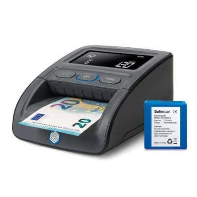Abbildung von Safescan 155 SX Automatischer und tragbarer Falschgelddetektor zur schnellen Überprüfung von Banknoten mit 7 Erkennungspunkten 100% zuverlässiger