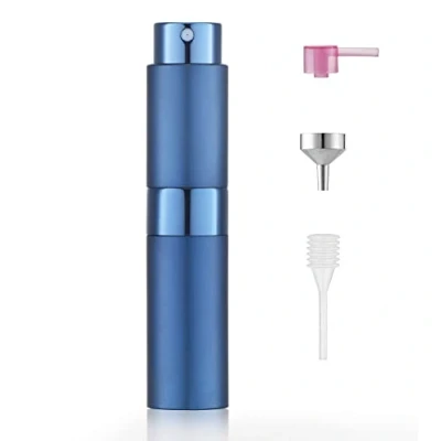 Abbildung von Toureal 8ml Aluminium Parfüm Zerstäuber Nachfüllbar Leer, Reise Parfümzerstäuber für Damen und Herren, Reisezerstäuber Flasche unterwegs (Blau)