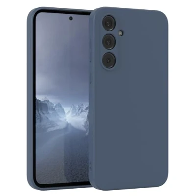 Abbildung von EAZY Case Silikonhülle für Samsung Galaxy A35 Hülle Silikon Blau weich stoßfeste Handyhülle Schutzhülle mit Kameraschutz Dünn Premium Schutz Cover TPU Phone Bumper in Petrol
