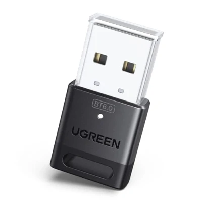 Abbildung von UGREEN Bluetooth 6.0 Adapter Dongle für PC, USB Stick Maus, Tastatur, Kopfhörer, Handy, Controller, nur Windows 11/10/8.1