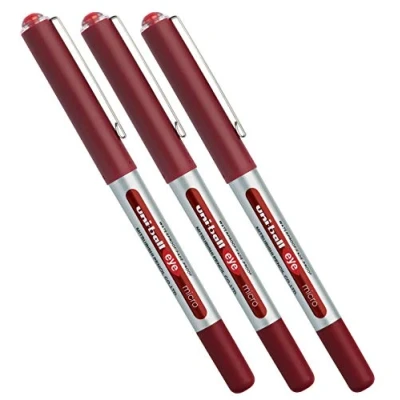 Abbildung von Mitsubishi Tintenroller Uni Ball® Eye Micro Strich: ca. 0,2 mm (Rot 3 Stück)