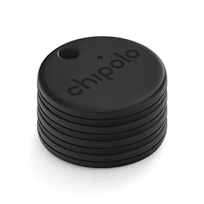 Abbildung von Chipolo ONE Spot 4er Pack Schlüsselfinder, Bluetooth Tracker Funktioniert mit der Apple Wo ist? App (nur für iOS) (Beinahe Schwarz)