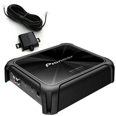 Abbildung von Pioneer GM D8701 Class D Mono Verstärker mit fernbedienbarem Bass Boost (1.600 W), Sensor für Lautsprechereingang, Variabler TPF, Anschluss bis zu 4 Subwoofer
