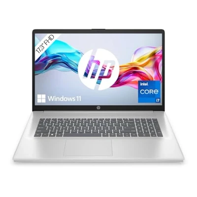 Abbildung von HP Laptop mit 17,3 Zoll FHD Display, Intel Core i7 1355U, 16 GB DDR4 RAM, 1 TB SSD, ‎Intel Graphics, Windows 11, QWERTZ Tastatur, Silber