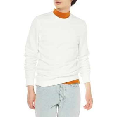 Abbildung von Amazon Essentials Herren Fleece Sweatshirt mit Rundhalsausschnitt (erhältlich in Big &amp; Tall), Gebrochenes Weiß, XL