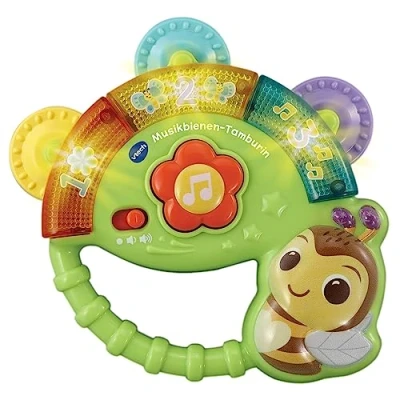 Abbildung von VTech Baby Musikbienen Tamburin Musik Spielzeug mit Zahleninhalten, lustigen Geräuschen, Sätzen und Liedern Für Kinder von 3 36 Monaten