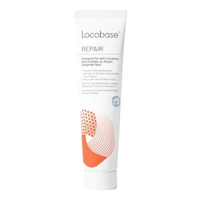 Abbildung von Locobase Repair Creme 72h Feuchtigkeitscreme für sehr trockene &amp; rissige Haut Körper Gesichtspflege regeneriert die Hautbarriere parfümfrei dermatologisch getestet 50g