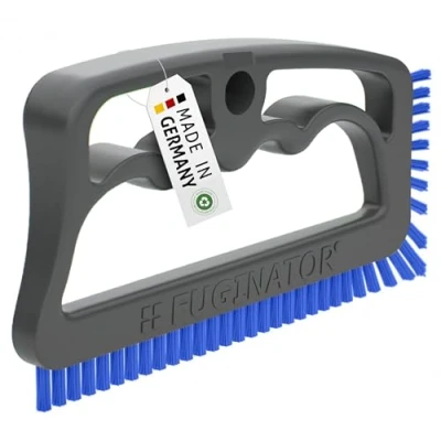 Abbildung von FUGINATOR® Fugenbürste grau/blau Bürste zur Fugenreinigung in Bad, WC, Küche Reinigung von Wand und Bodenfliesen,Handliche für Fugen Fliesen