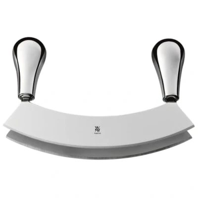 Abbildung von WMF Kräutermesser Wiegemesser zweischneidig 18 cm, geschmiedeter Spezialklingenstahl, Kräuter zum feinen Zerkleinern oder Hacken