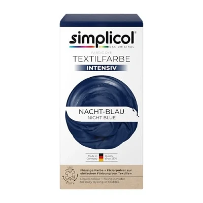 Abbildung von Simplicol Textilfarbe, flüssige Farbe, Pulver, 2 teiliges Set, Nacht Blue