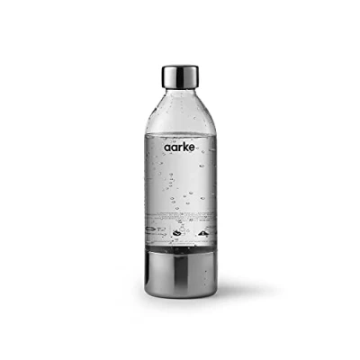 Abbildung von aarke PET Flasche für Wassersprudler Carbonator 3, BPA frei mit Details in Edelstahl, 800ml