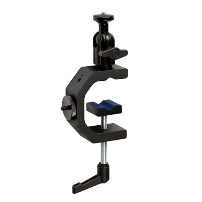 Abbildung von Elgato Heavy Clamp Profi Halterung mit Kugelgelenkkopf und Vier ¼ Gewinden, ultrasicher robust, Befestigung an Schreibtisch, Regal, Stangen, perfekt für Kameras, Lampen, Blitzlichter mehr