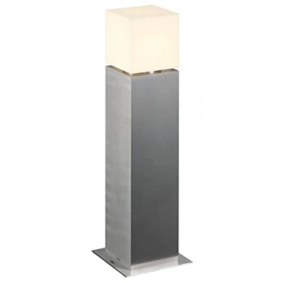 Abbildung von SLV SQUARE POLE 60 Außen Standleuchte, stilvolle Außenbeleuchtung dimmbar, Outdoor LED Wegeleuchte, Weg Beleuchtung, Garten Lampe E27, IP44, Edelstahl 304
