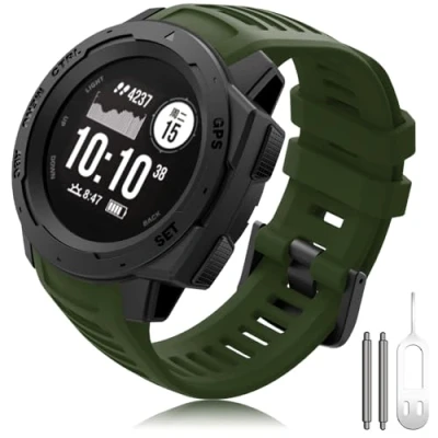 Abbildung von TOPsic Kompatibel mit Garmin Instinct Armband, Ersatz Uhrenarmband Leicht Fit Armbänder für Unisex