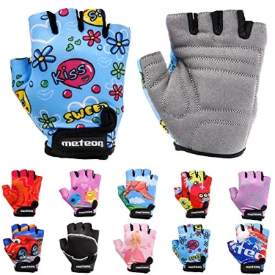 Abbildung von Meteor Unisex Kinder Fahrradhandschuhe Bike Gel BMX Handschuhe, KISS LOVE, Gr. Jr M/ Handweite 7 7.5cm