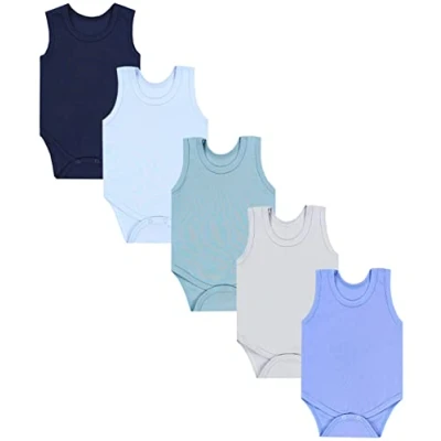 Abbildung von TupTam Baby Jungen Achselbody Weicher Body im 5er Pack aus Baumwolle, Unifarben OEKO TEX zertifiziert, Farbe: Farbenmix 10, Größe: 122