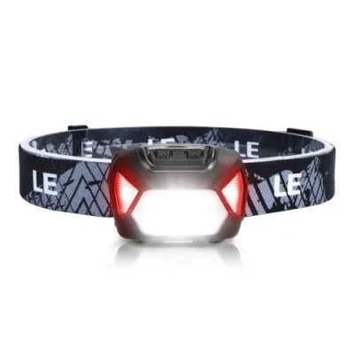 Abbildung von Lepro Stirnlampe, 1300 Lux LED XPG Kopflampe mit 6 Lichtmodi Scheinwerfer und Rotlicht, IPX4 spritzwassergeschütztes Gehäuse, Batteriebetrieben Stirnlampen C500, Ideal für Camping Joggen