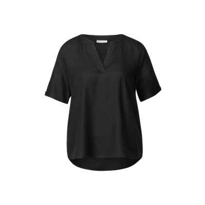 Abbildung von STREET ONE Damen A345525 Bluse in Unifarbe, Black, 38