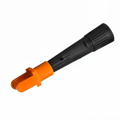 Abbildung von FUGINATOR® EU Adapter in orange für den Fuginator Vereinfachte Fugenreinigung Dank dem Adapter. Passend Besen und Bodenwischerstiele. Hilfe zur Bad, WC, Küche, Dusche usw.
