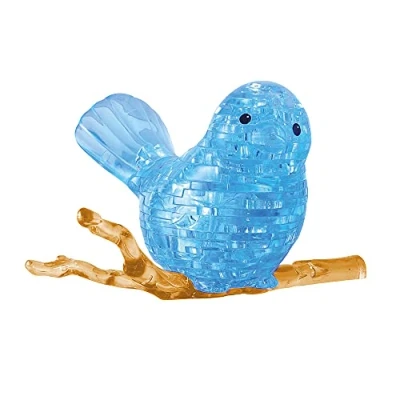 Abbildung von Crystal Puzzle 3D Vogel Blau Transparentes Design 48 Teile Bausatz für Kinder und Erwachsene HCM Kinzel