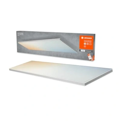 Abbildung von LEDVANCE Smarte LED Deckenleuchte, Panel mit WIFI Technologie, Lichtfarbe änderbar (3000K 6500K), 120x30cm, Kompatibel Google und Alexa Voice Control, SMART+ PLANON FRAMELESS