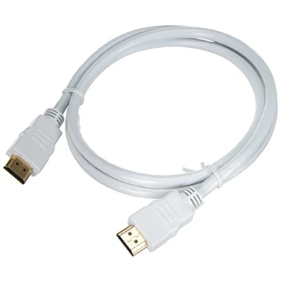 Abbildung von PremiumCord 4K High Speed ​​HDMI + Ethernet Kabel 1 m, Kompatibel mit Video 2160p, FULL HD 1080p, Deep Color, 3D, ARC, HDR, 3x geschirmt, 10,2Gbps, vergoldete Anschlüsse, weiß