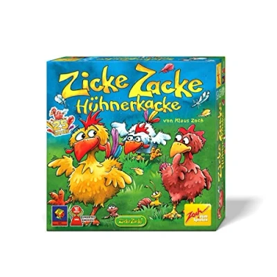 Abbildung von Zoch 601121800 Zicke Zacke Hühnerkacke das rasante Gedächtnisrennen, Kinderspiel des Jahres 1998, 2 4 Spieler, für Jungen und Mädchen ab Jahren