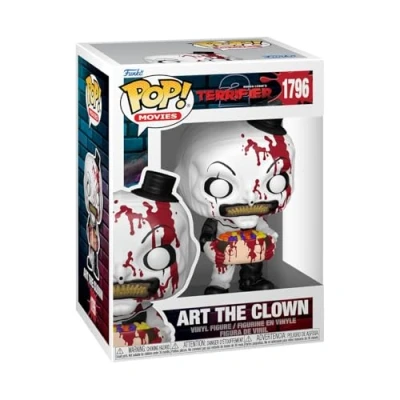 Abbildung von Funko Pop! Movies: Terrifier Art The Clown Vinyl Sammelfigur Geschenkidee Offizielle Handelswaren Spielzeug Für Kinder und Erwachsene Movies Fans Modellfigur Sammler Display