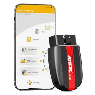 Abbildung von ANCEL BD500 OBD2 Bluetooth 5.0 Adapter Scanner für VW/Audi/Skoda/Seat Auto Diagnose EOBD OBDII KFZ Diagnosegerät mit EPB Bremsbelag Ersatz Drosselklappe Lernen Service Reset