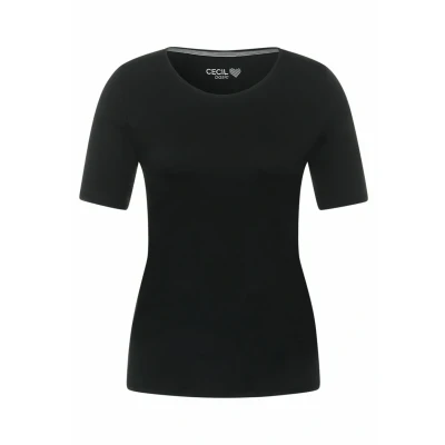 Abbildung von Cecil Tshirt basic, Damen, Größe: XL, Schwarz