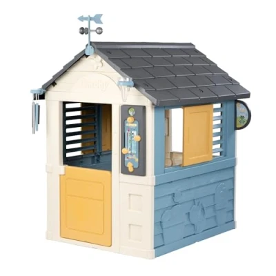 Abbildung von Smoby 4 Jahreszeiten Spielhaus (103x122x143 cm) kreatives Gartenhaus für Kinder ab 2 Jahre Outdoor Kinderhaus zum Spielen und Lernen rund um Wetter &amp;