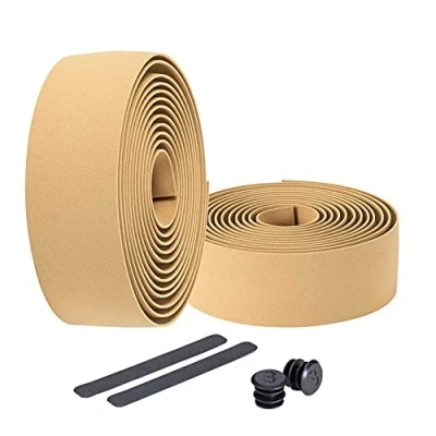 Abbildung von BBB Cycling Fahrrad Lenkerband Rutschfest und Stoßdämpfend für MTB Rennrad Urban Inkl. Abklebeband Lenkerstopfen RaceRibbon BHT 01, 200 x 3 cm