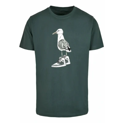 Abbildung von Mister TEE Seagull Sneakers Tshirt print, Herren, Größe: Large, Bottlegreen