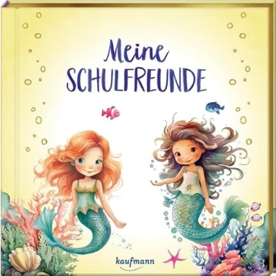 Abbildung von Meine Schulfreunde: Meerjungfrauen mit Metallic Farbschnitt (Freundebuch für die Schule: Schulfreunde Mädchen und Jungen)