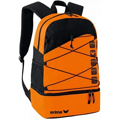 Abbildung von Erima Rucksack Club 5 Multifunktionsrucksack mit Bodenfach Orange/Schwarz One Size
